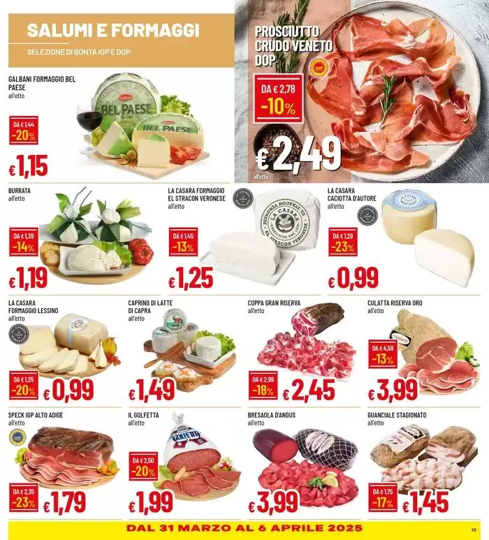 GALASSIA BUONO SPESA 20% + GRANDI MARCHE SC.FINO 50% da 26 marzo a 6 aprile di 2025 - Pagina del volantino 15