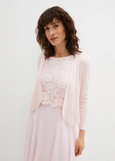 Bolero in maglia con collo a scialle