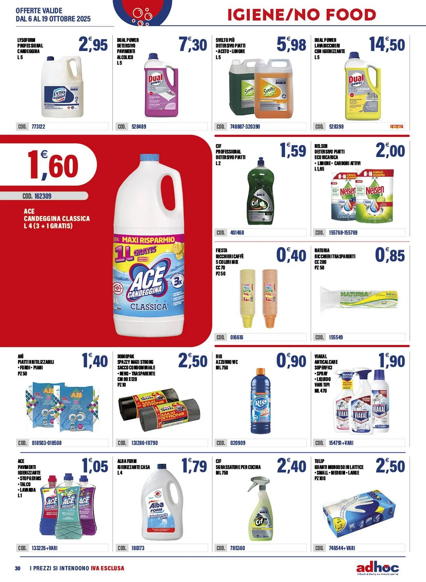Volantino Adhoc da 6 ottobre a 19 ottobre di 2025 - Pagina del volantino 30