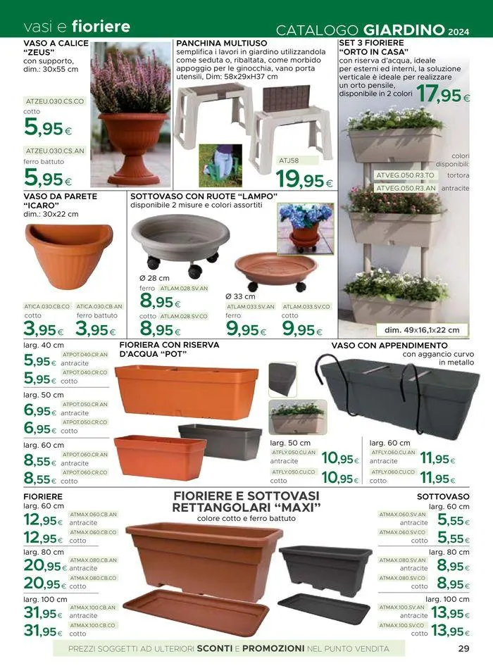 Catalogo giardino 2024 da 19 giugno a 31 agosto di 2024 - Pagina del volantino 29