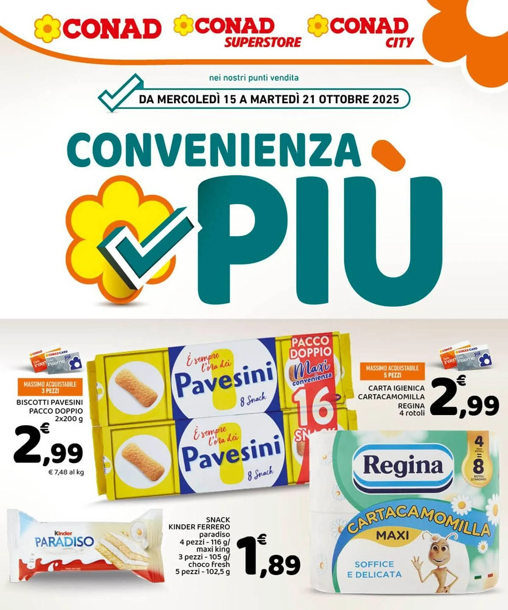 Volantino Conad da 15 ottobre a 21 ottobre di 2025 - Pagina del volantino 1