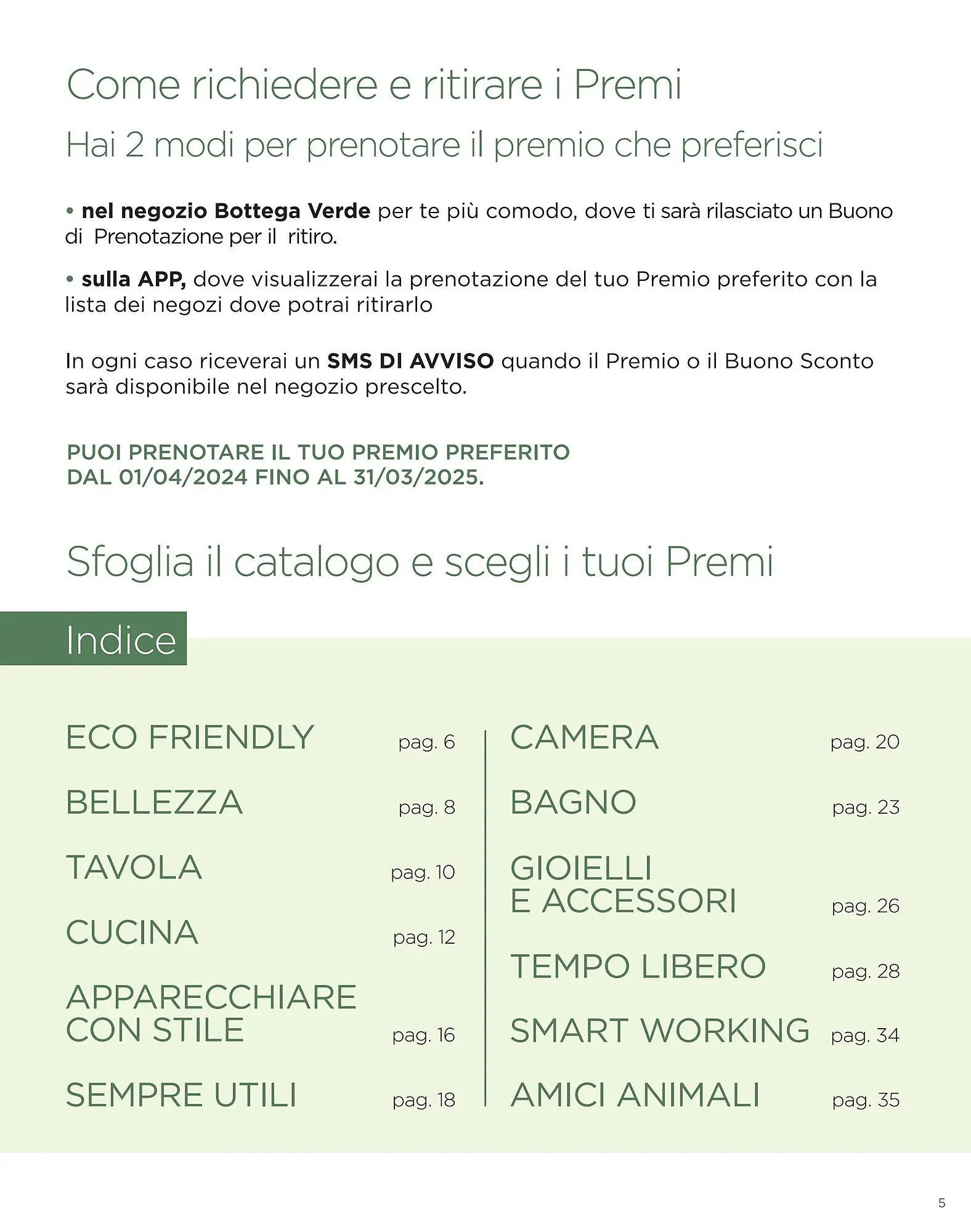 Volantino Bottega Verde da 1 aprile a 1 gennaio di 2025 - Pagina del volantino 5