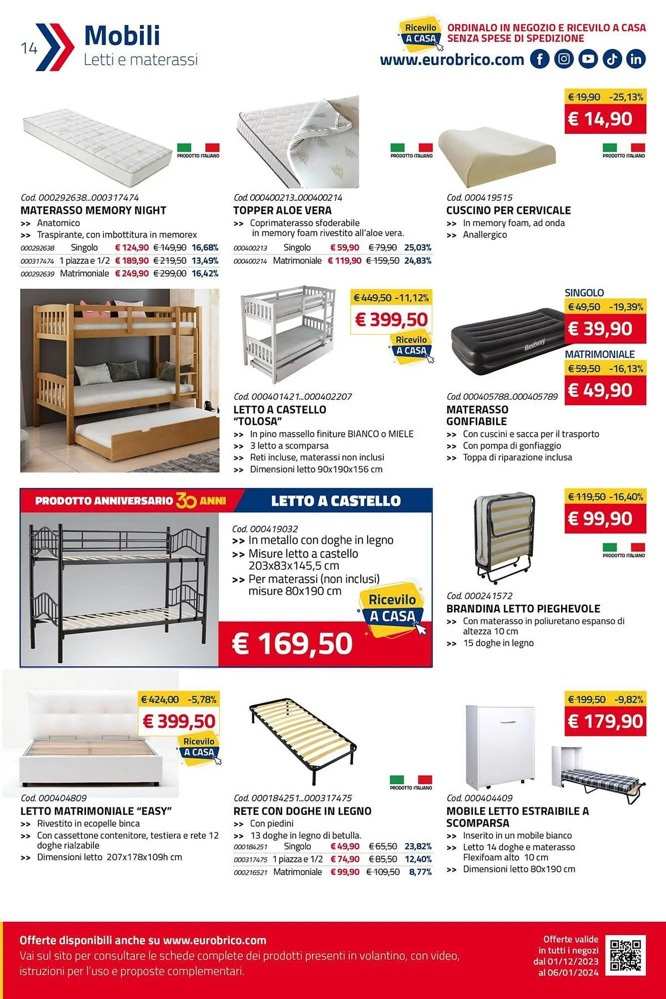 Volantino Eurobrico da 1 dicembre a 6 gennaio di 2024 - Pagina del volantino 14
