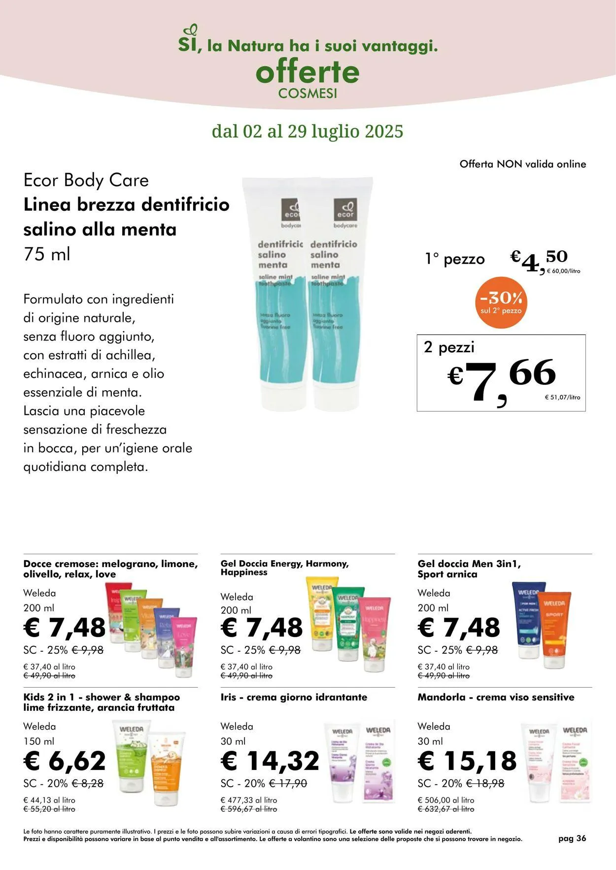 Natura Sì Volantino attuale da 1 luglio a 31 luglio di 2025 - Pagina del volantino 36
