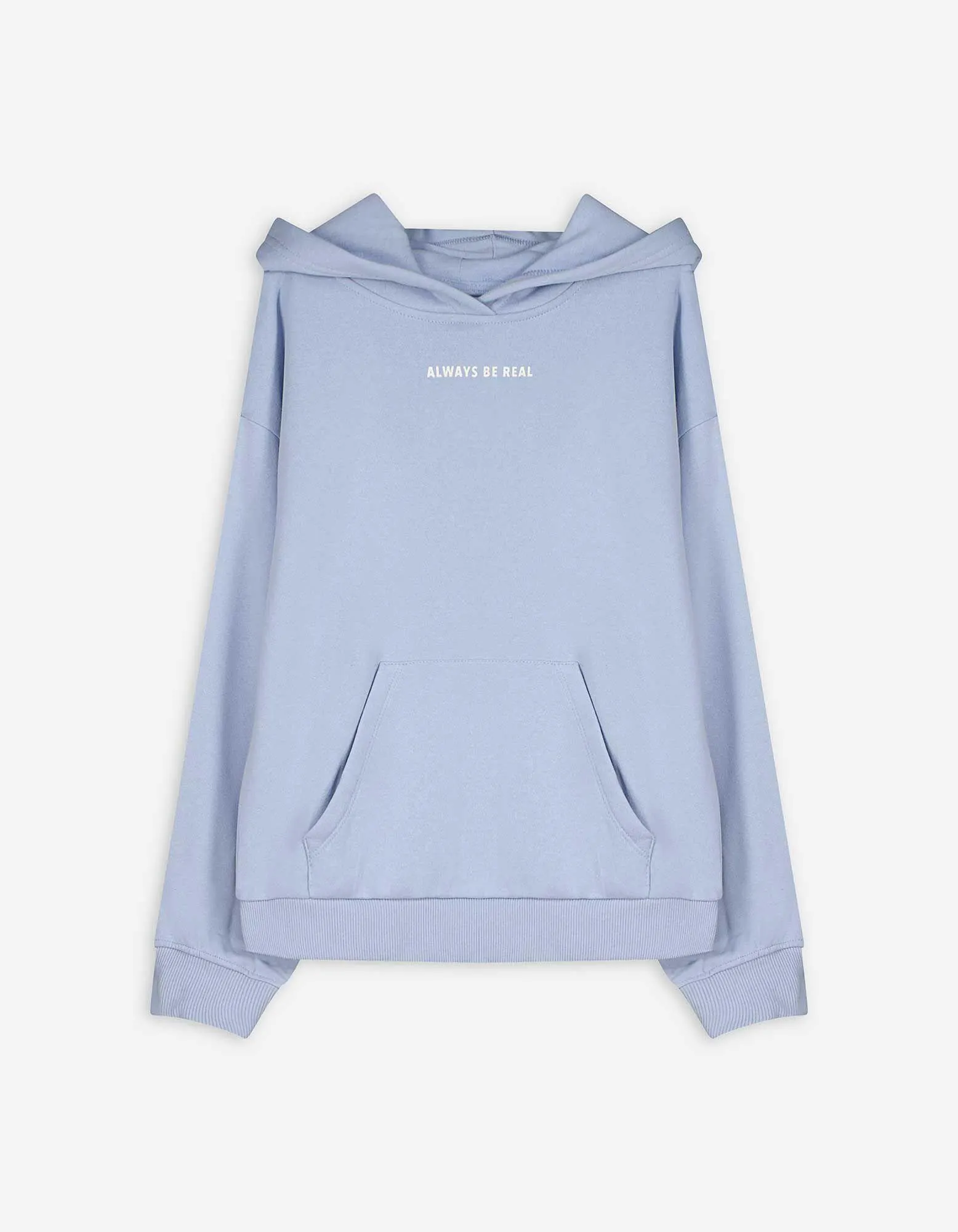 Felpa con cappuccio - Stampa - blu