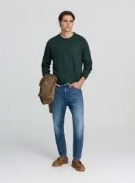 Maglia basic tinta unita Verde bottiglia