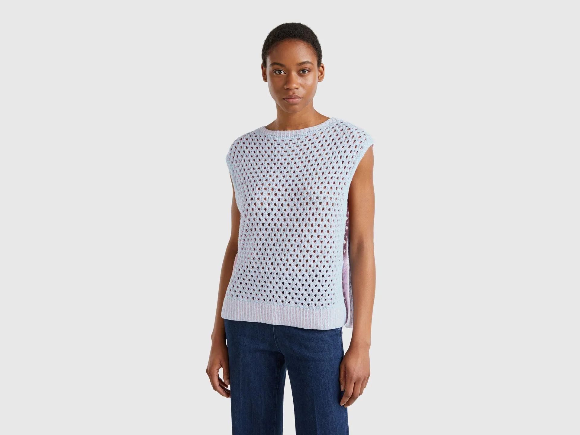 Gilet traforato over fit