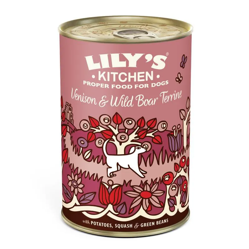 Lily's Kitchen Dog Adult Venison Wild Boar Terrine con Patate Zucca e Fagioli Verdi 400 gr 000126777