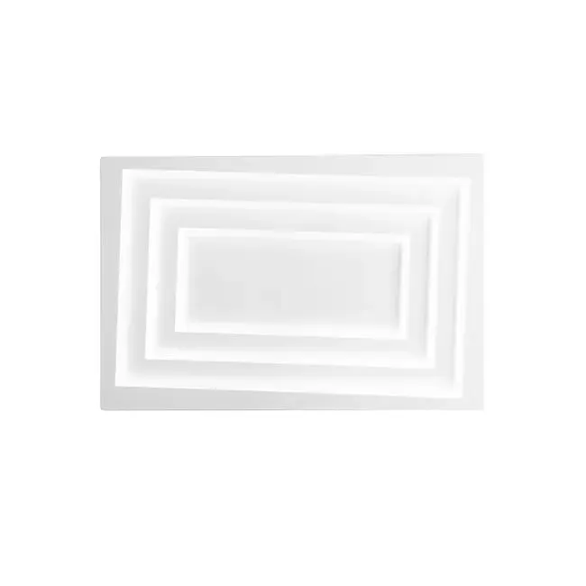 Plafoniera LED contemporaneo LED-HYPNOTIC-PL60X40, bianco 60x6 cm, 7040 lumen LUCE AMBIENTE DESIGN