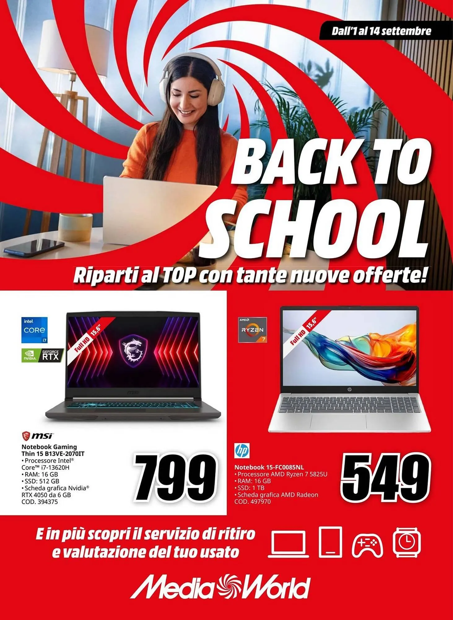 Volantino MediaWorld da 3 settembre a 14 settembre di 2025 - Pagina del volantino 1