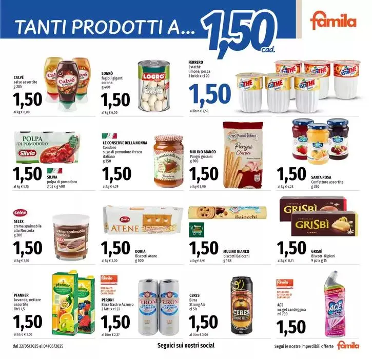 Tanti prodotti a 1,00 1,50 2,00 da 22 maggio a 4 giugno di 2025 - Pagina del volantino 5