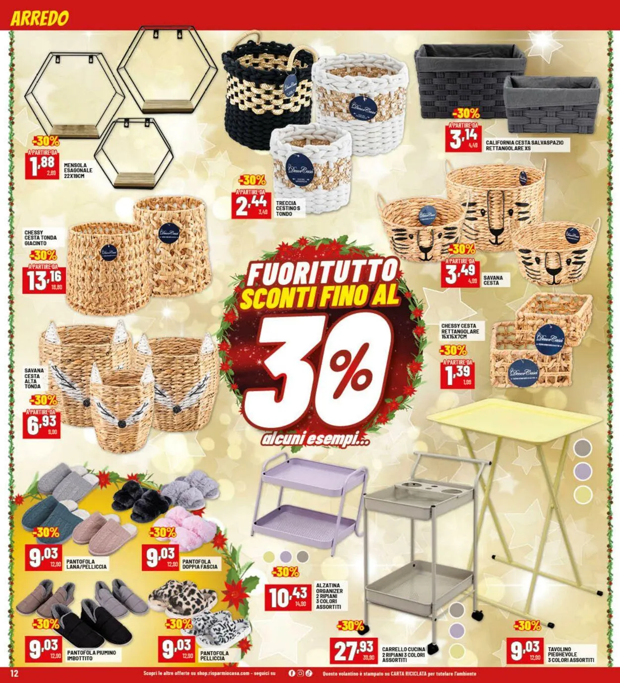 Risparmio Casa Volantino attuale da 22 dicembre a 4 gennaio di 2026 - Pagina del volantino 12