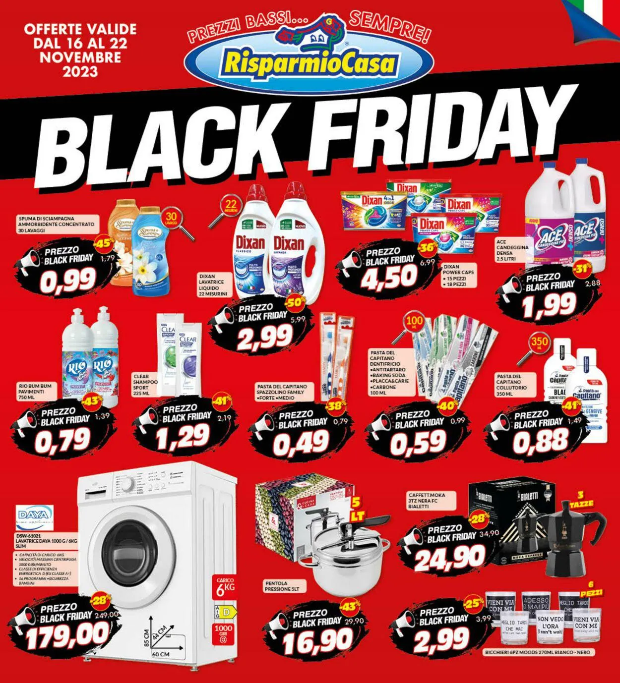 Risparmio Casa Volantino attuale da 16 novembre a 22 novembre di 2023 - Pagina del volantino 1