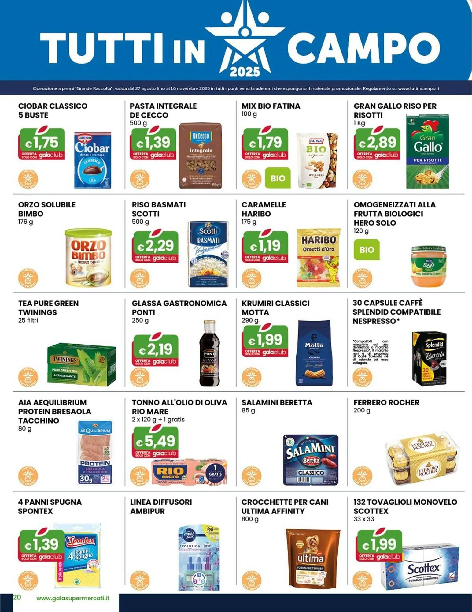 Volantino Gala Supermercati da 22 ottobre a 4 novembre di 2025 - Pagina del volantino 20