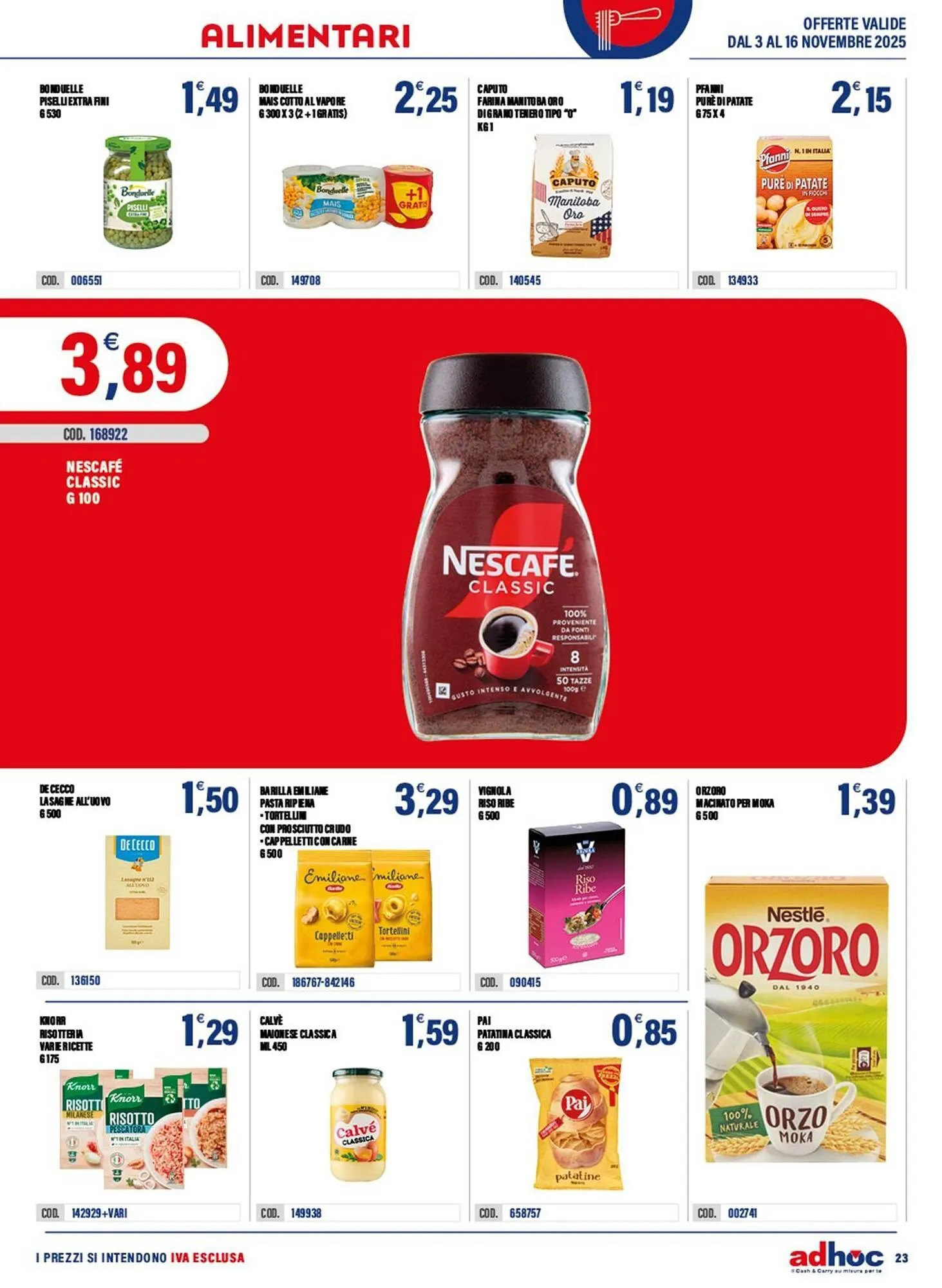 Volantino Adhoc da 3 novembre a 16 novembre di 2025 - Pagina del volantino 23