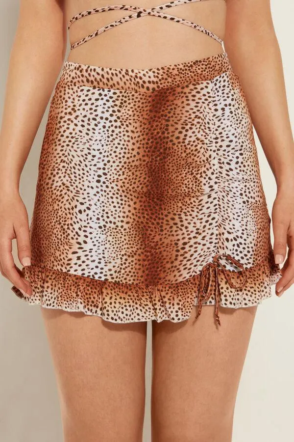 Short con Arriccio Laterale Tela Viscosa