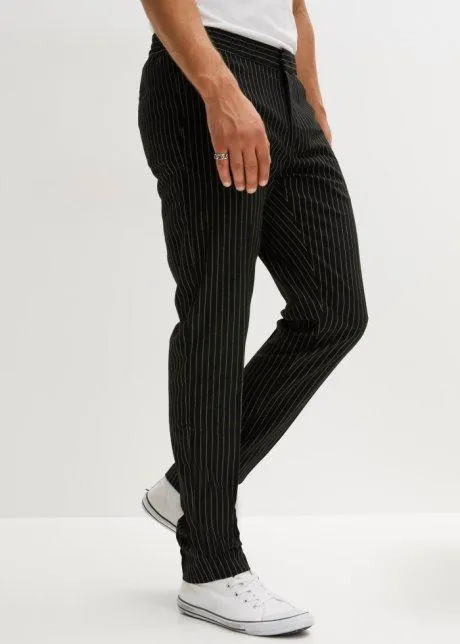 Pantaloni chino gessati, regular fit