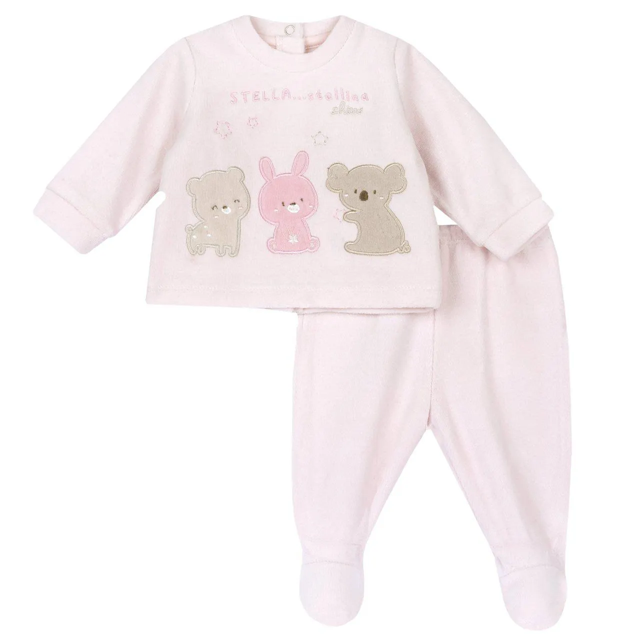 Completo maglia e pantaloni con piedini