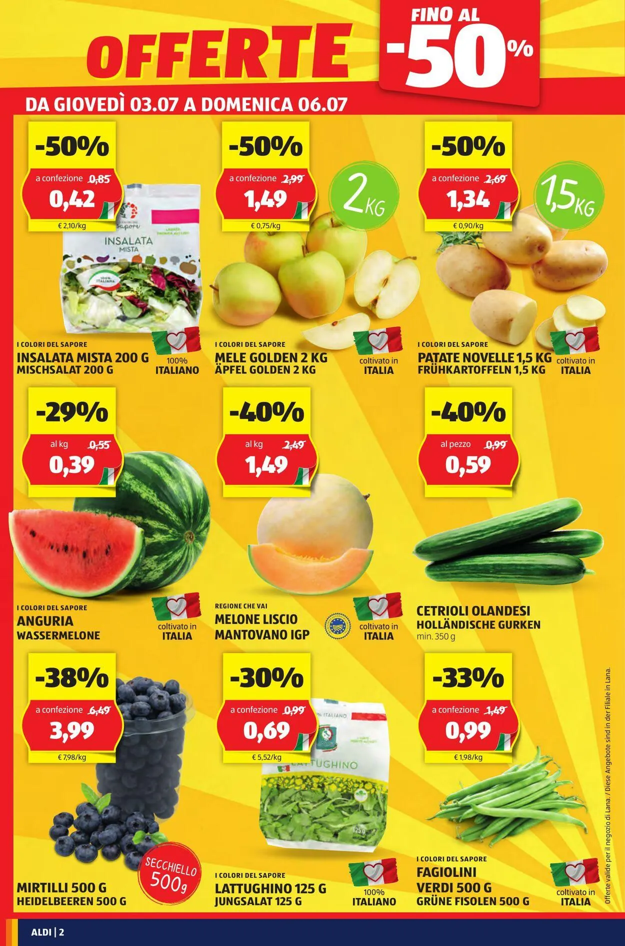 Aldi Volantino attuale da 29 giugno a 13 luglio di 2025 - Pagina del volantino 2