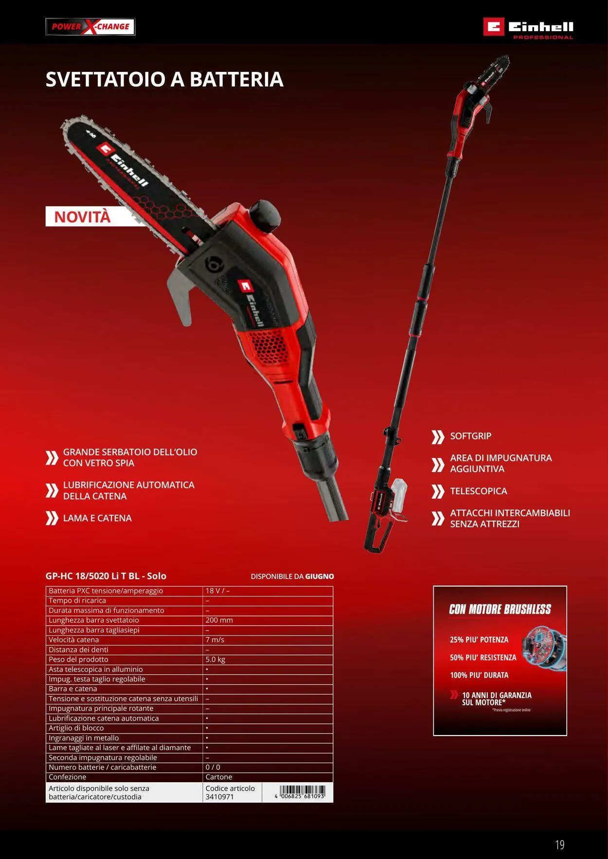 Einhell da 17 giugno a 17 settembre di 2025 - Pagina del volantino 19