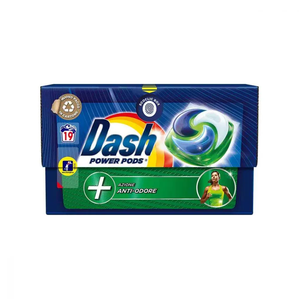 Dash Power Pods Ecodosi Lavatrice Anti Odore 19 lavaggi
