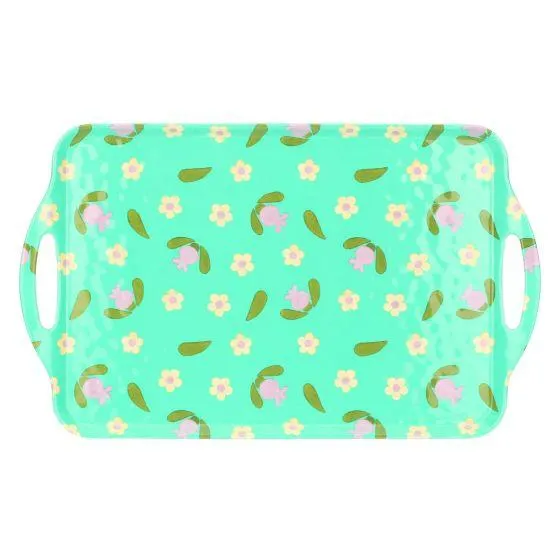 Vassoio con manici in melamina Florianne primavera