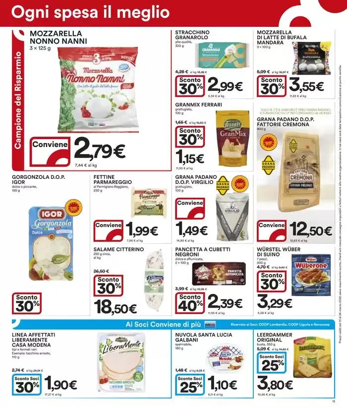 Sconti 30% - 40% - 50% da 13 marzo a 26 marzo di 2025 - Pagina del volantino 13