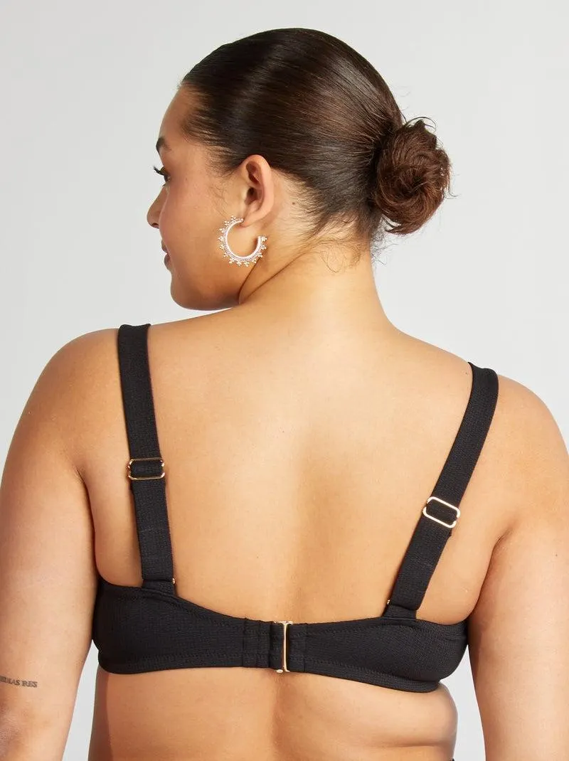 Reggiseno bikini tinta unita - nero