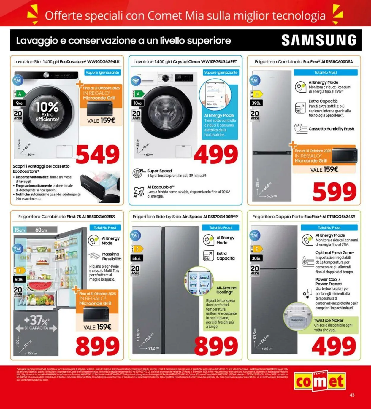 Comet Volantino attuale da 9 ottobre a 22 ottobre di 2025 - Pagina del volantino 43