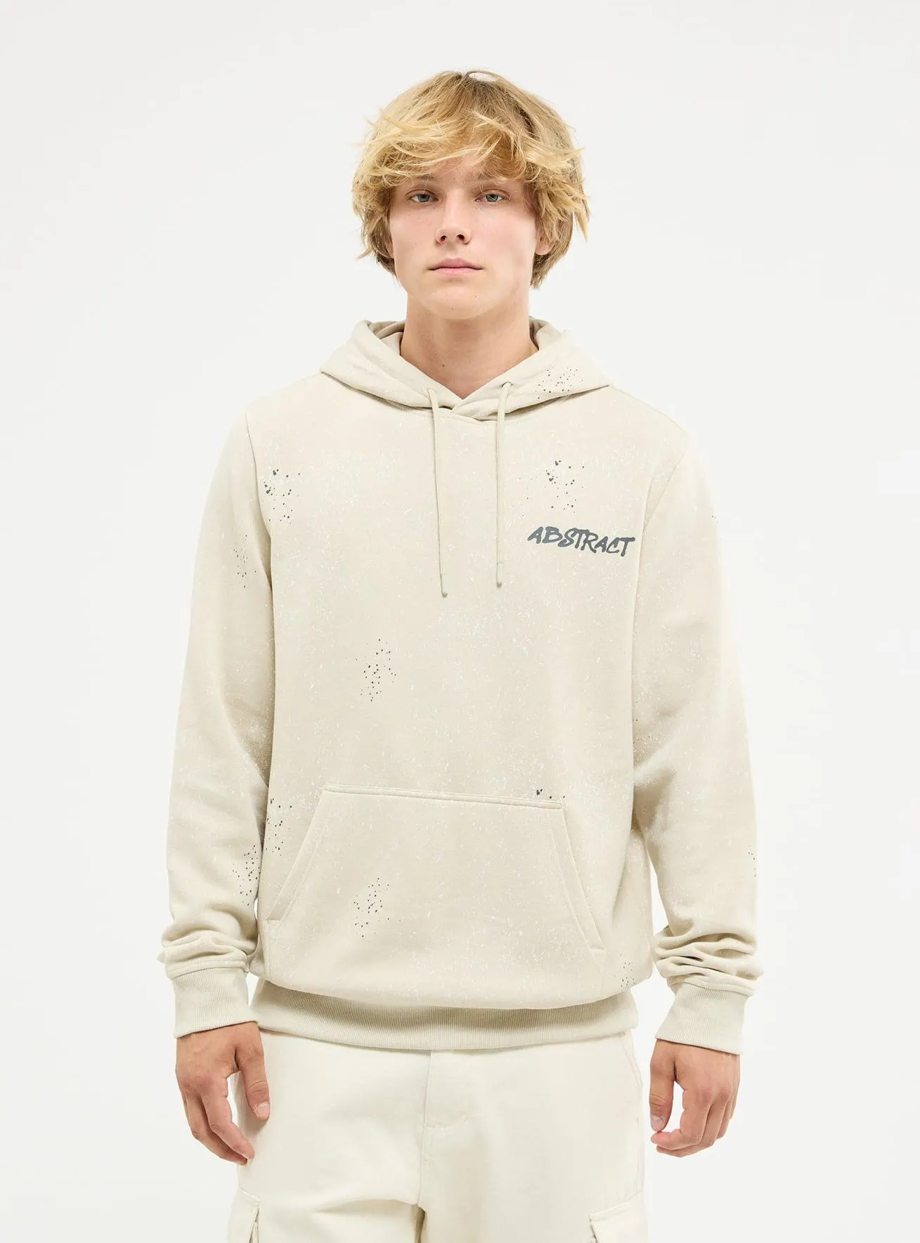 Felpa con cappuccio stampa schizzi Var ghiaccio