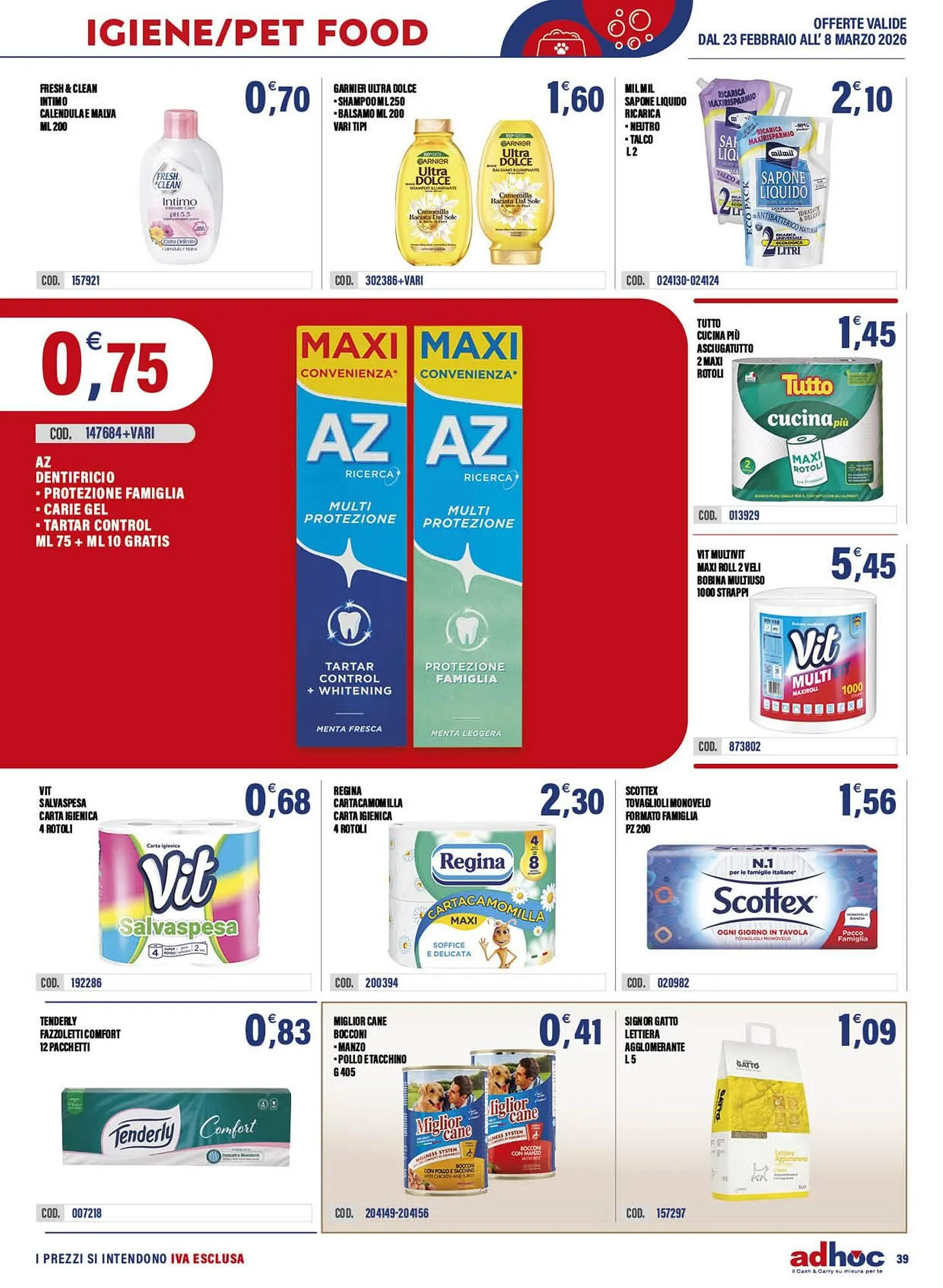 Volantino Adhoc da 23 febbraio a 8 marzo di 2026 - Pagina del volantino 39