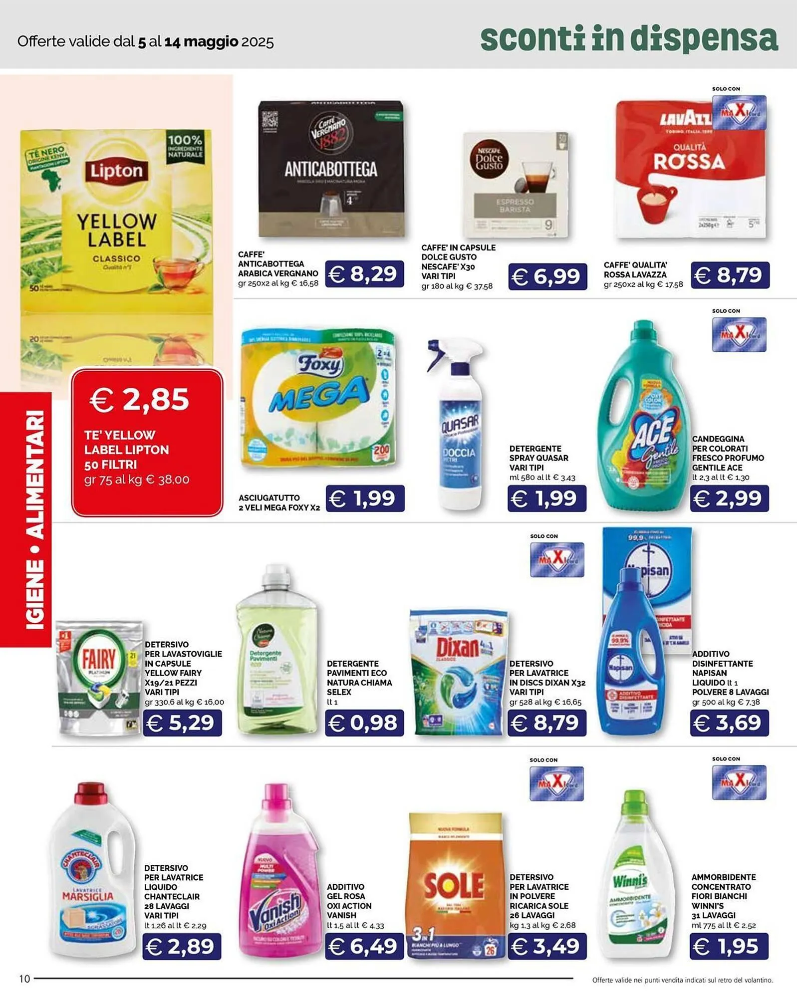 Volantino Maxisconto da 5 maggio a 14 maggio di 2025 - Pagina del volantino 10