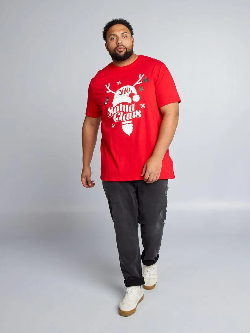 T-shirt a maniche corte con stampa - BLU