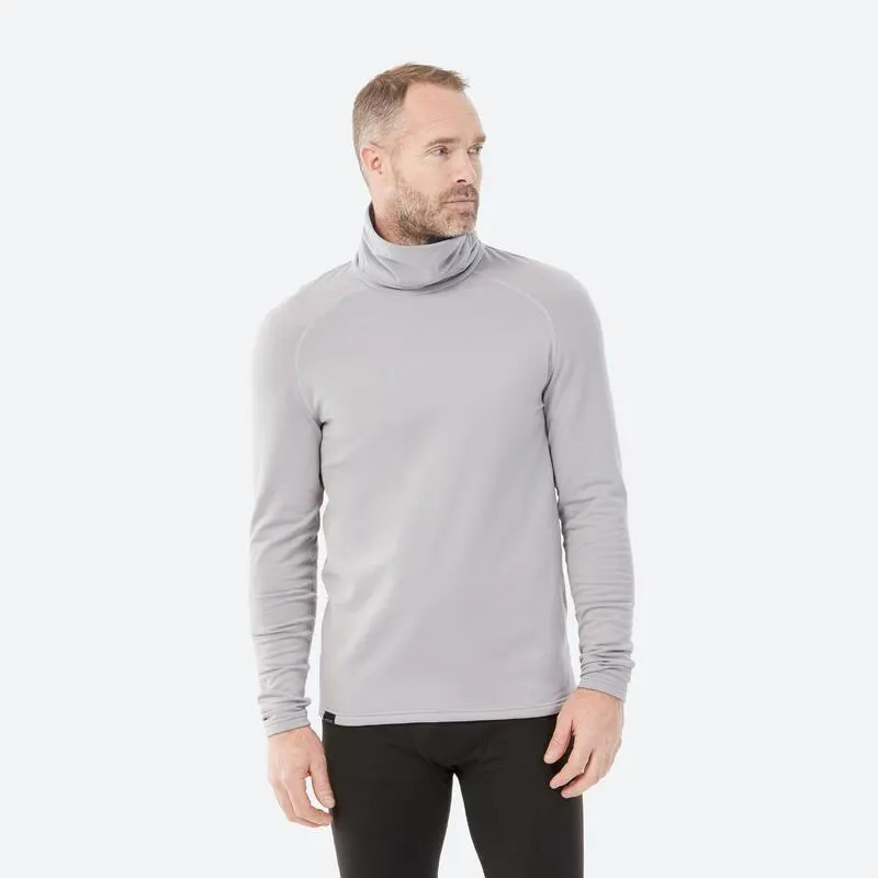 Maglia termica collo alto sci uomo BL520 grigio chiaro
