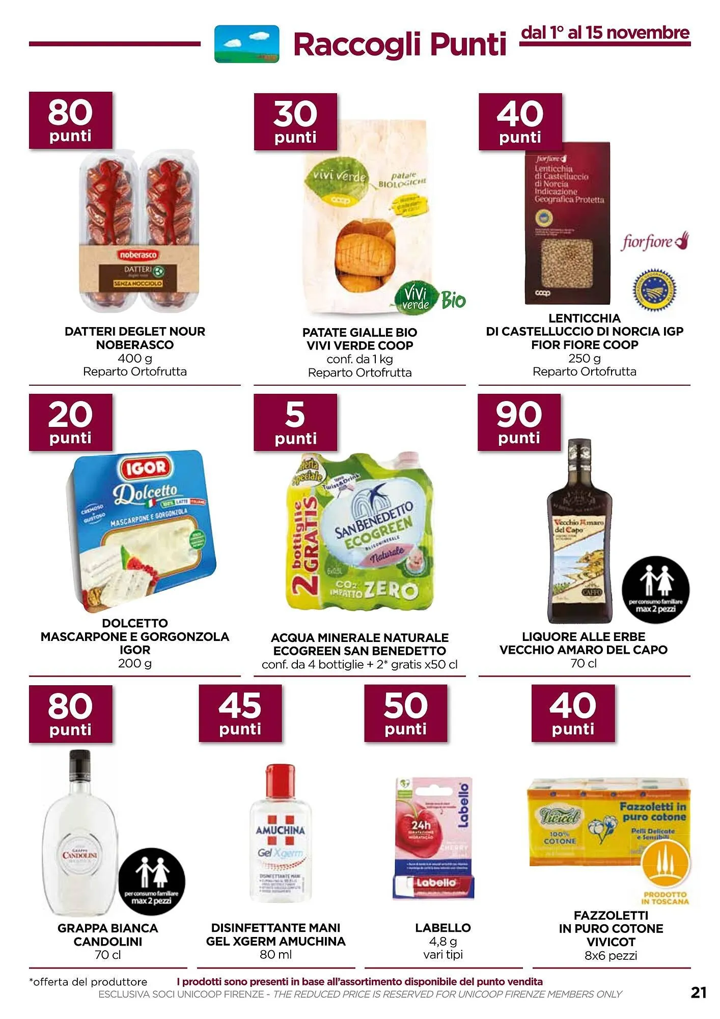 Volantino Unicoop da 7 novembre a 20 novembre di 2024 - Pagina del volantino 21