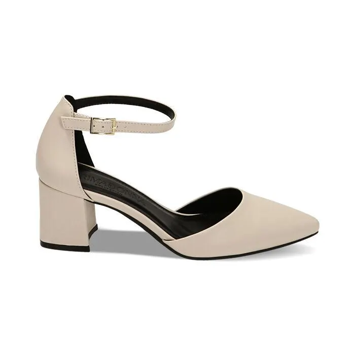 Décolleté panna, tacco 6 cm