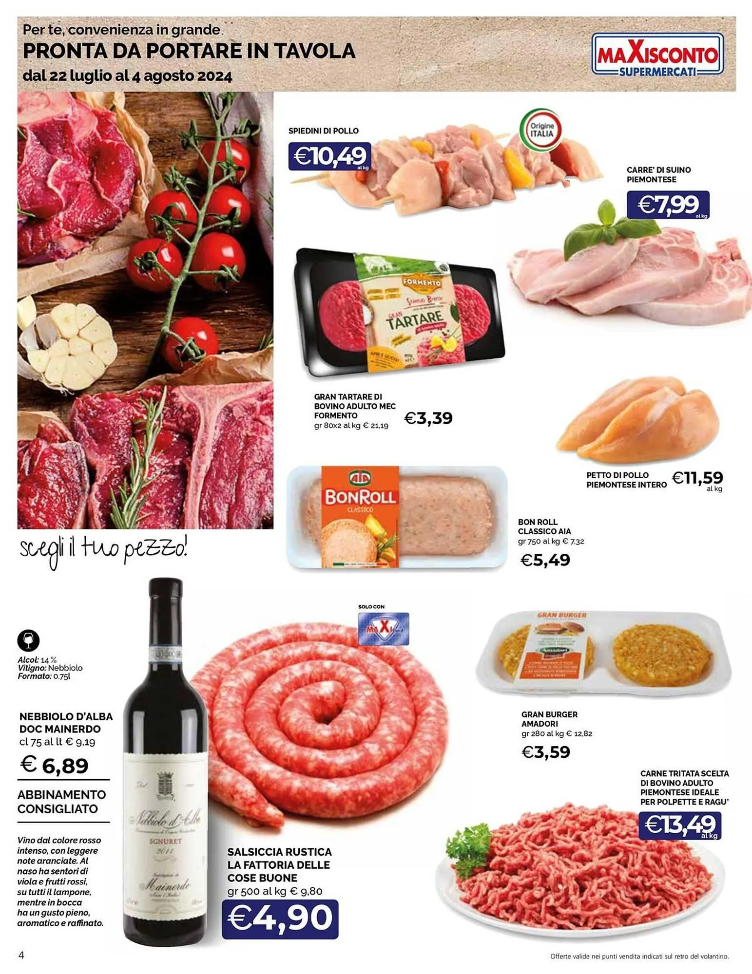 Volantino Maxisconto da 22 luglio a 4 agosto di 2024 - Pagina del volantino 4