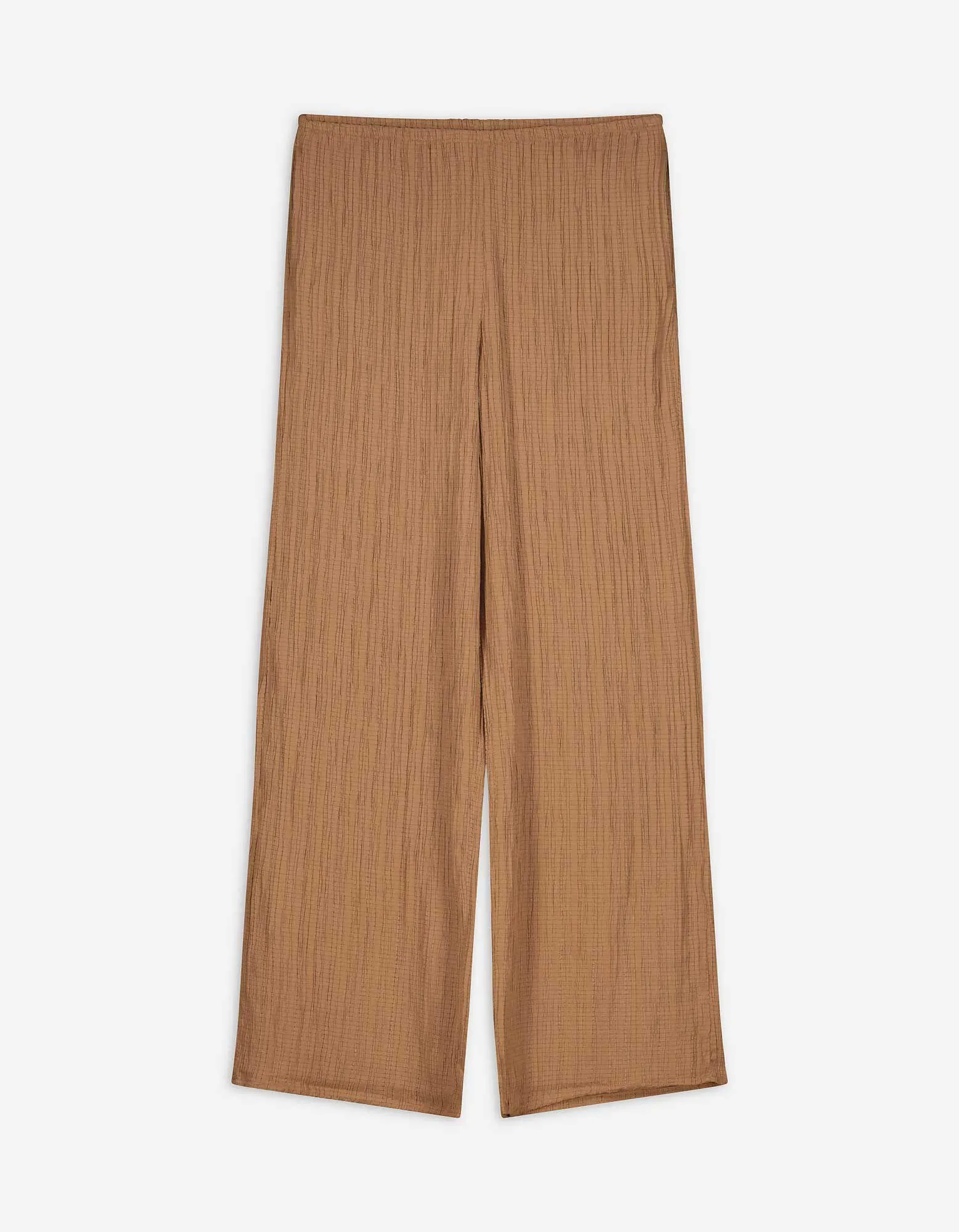 Pantaloni a palazzo - Misto viscosa - marrone chiaro