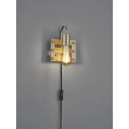 Applique Trio Khan 20 cm acciaio