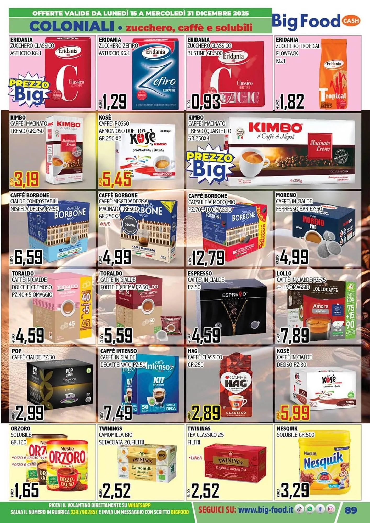 Volantino Big Food da 15 dicembre a 31 dicembre di 2025 - Pagina del volantino 89