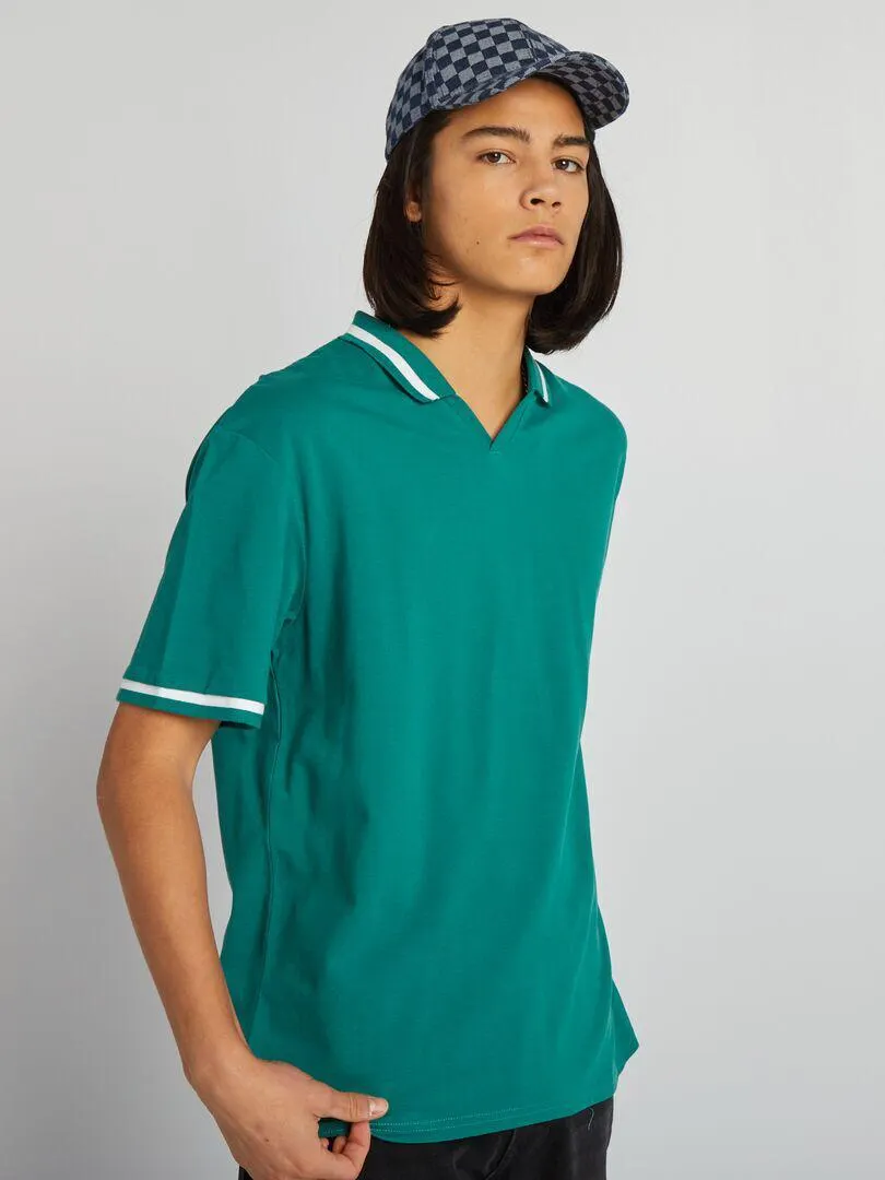 Polo in piqué di cotone - VERDE