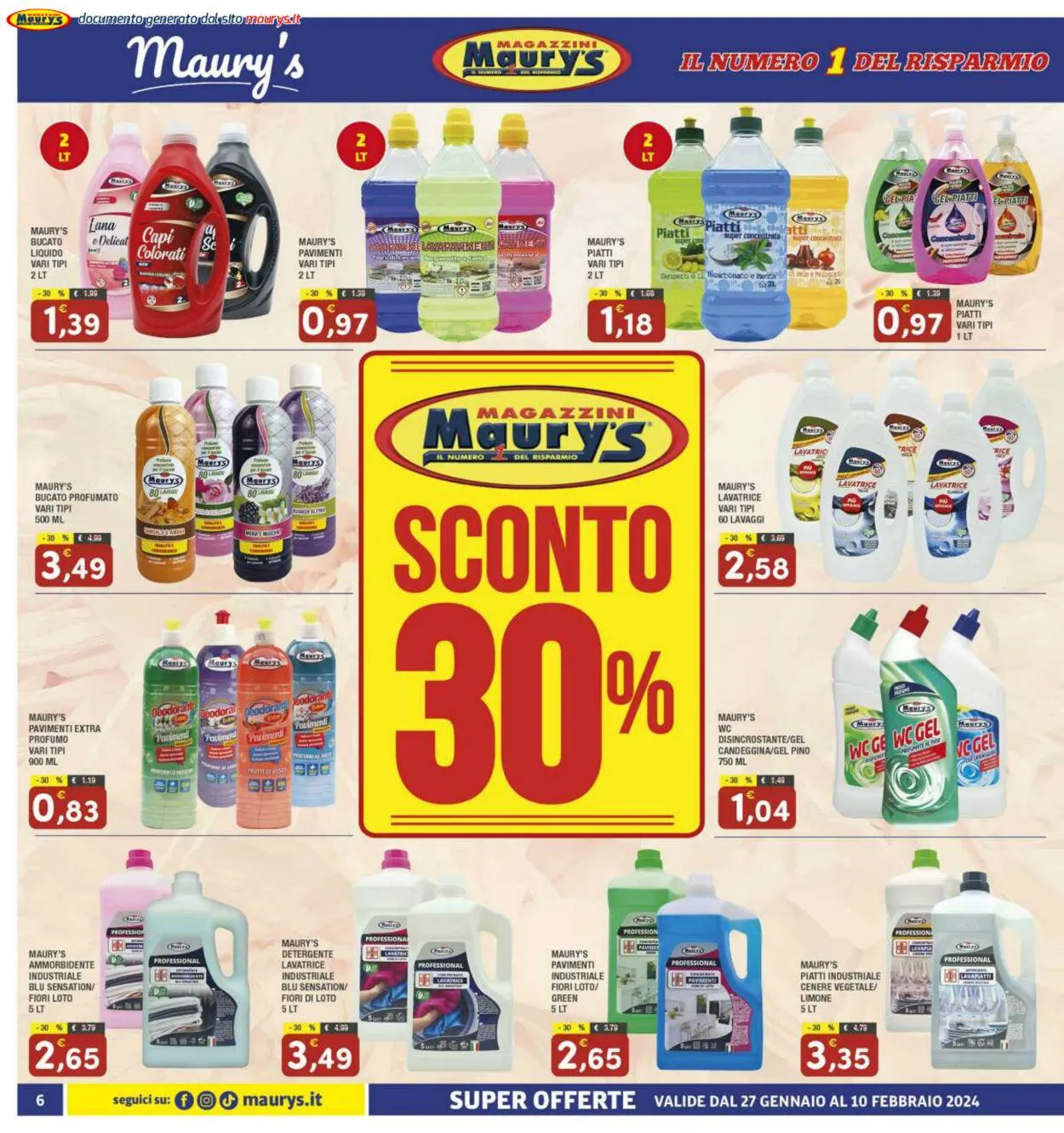 Maury's Volantino attuale da 27 gennaio a 10 febbraio di 2024 - Pagina del volantino 6