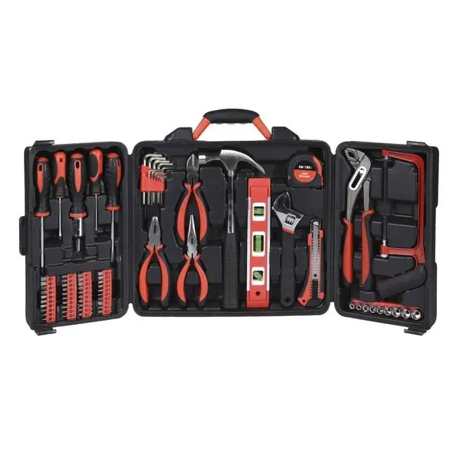 Set di 76 utensili in metallo in scatola nera