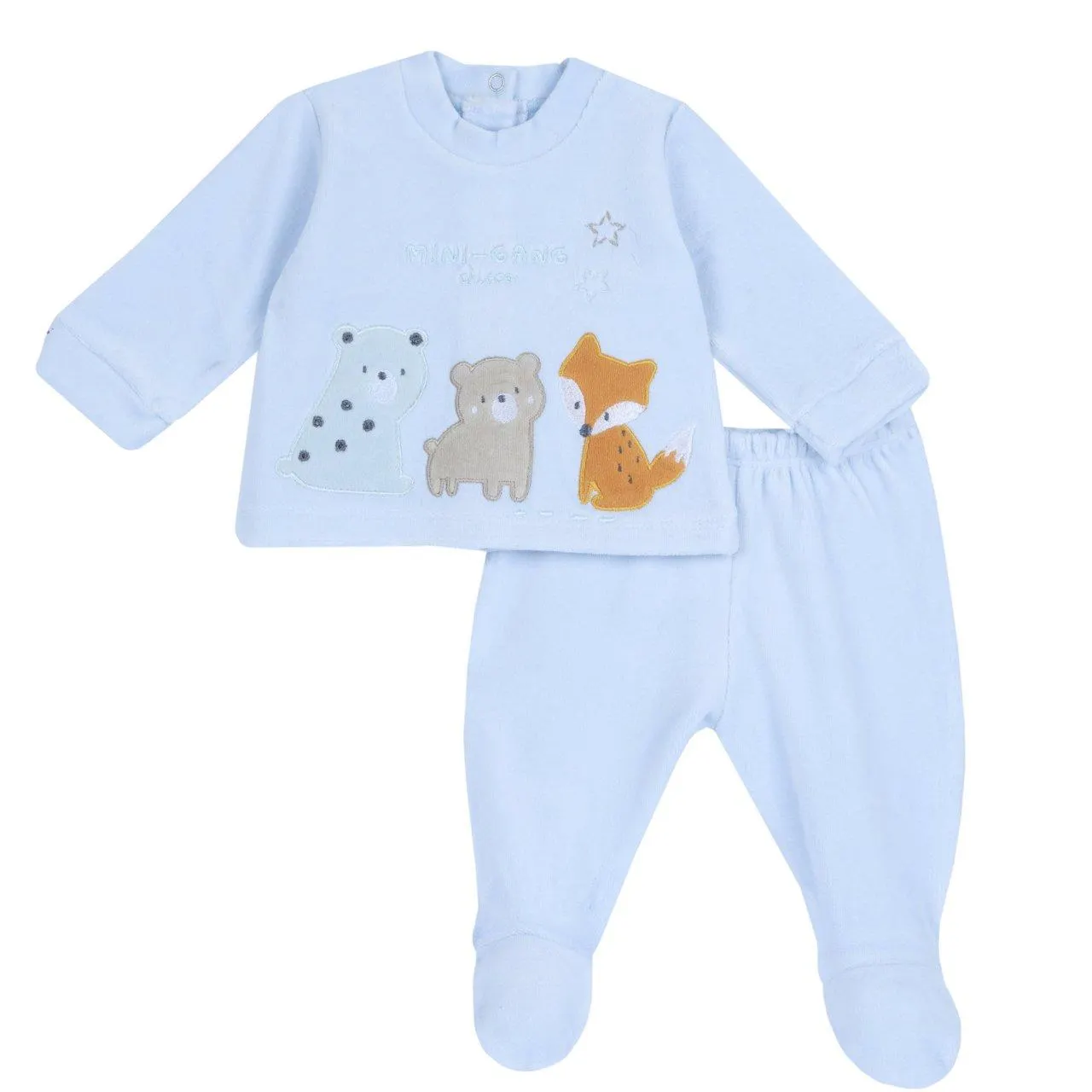 Completo maglia e pantaloni con piedini