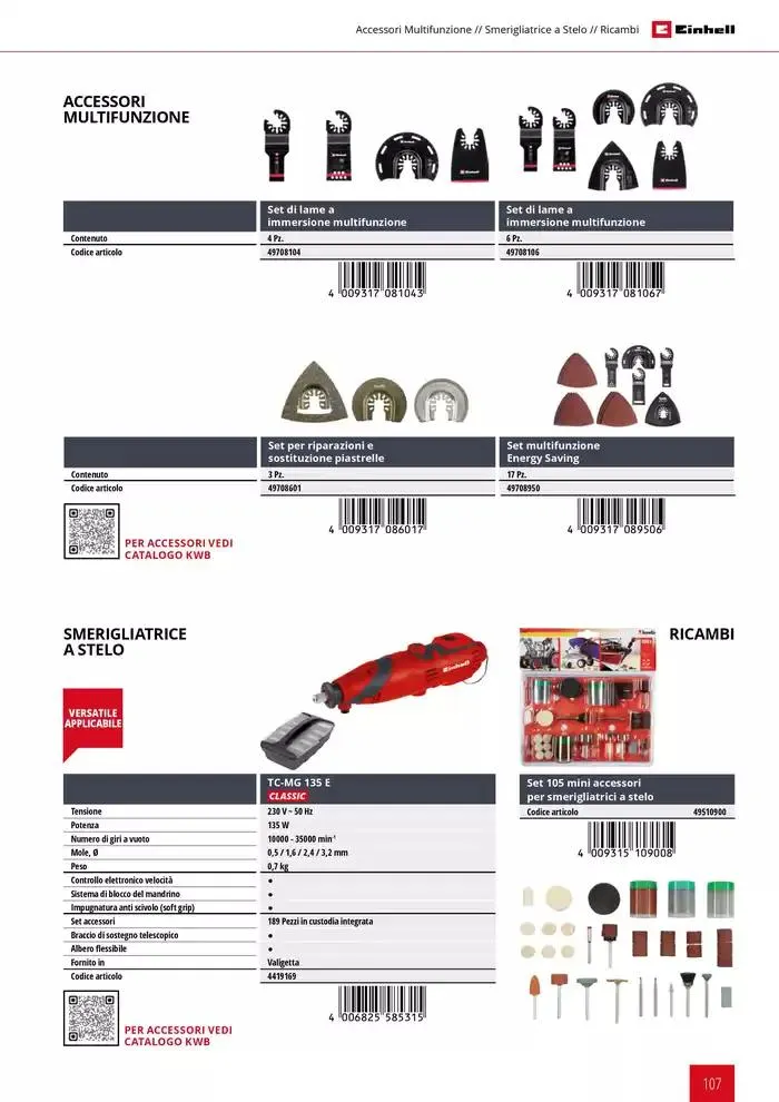 Elettroutensili 2025 da 11 febbraio a 31 dicembre di 2025 - Pagina del volantino 107