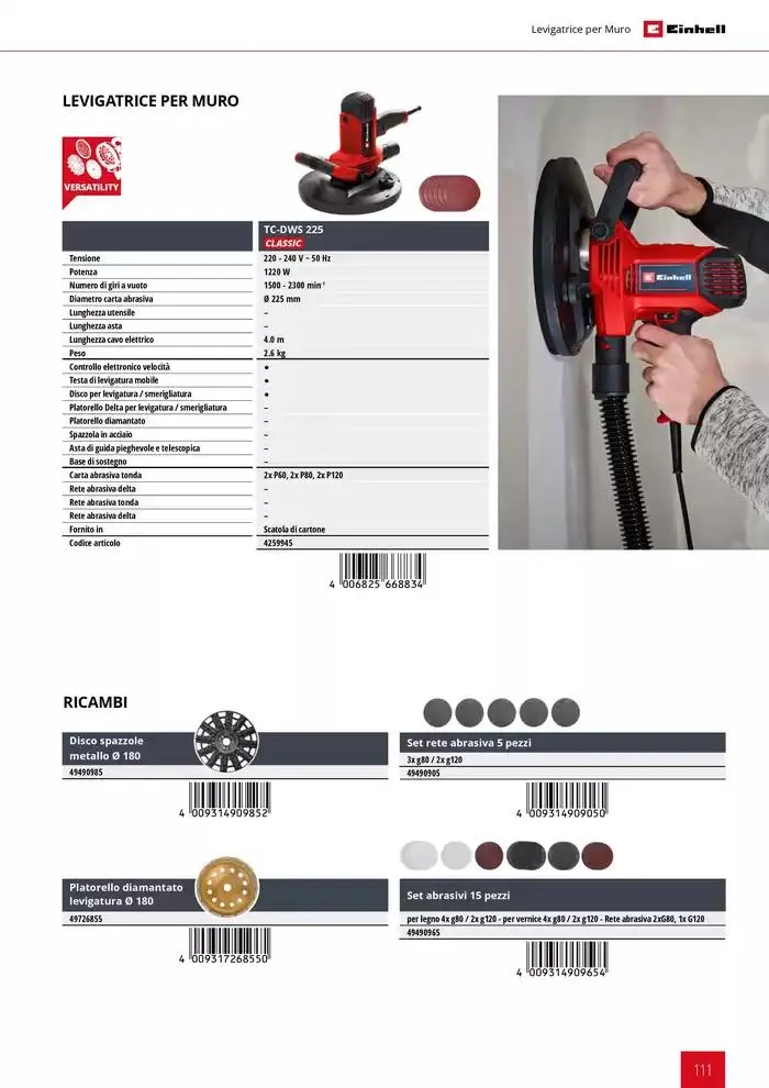 Elettroutensili 2025 da 11 febbraio a 31 dicembre di 2025 - Pagina del volantino 111