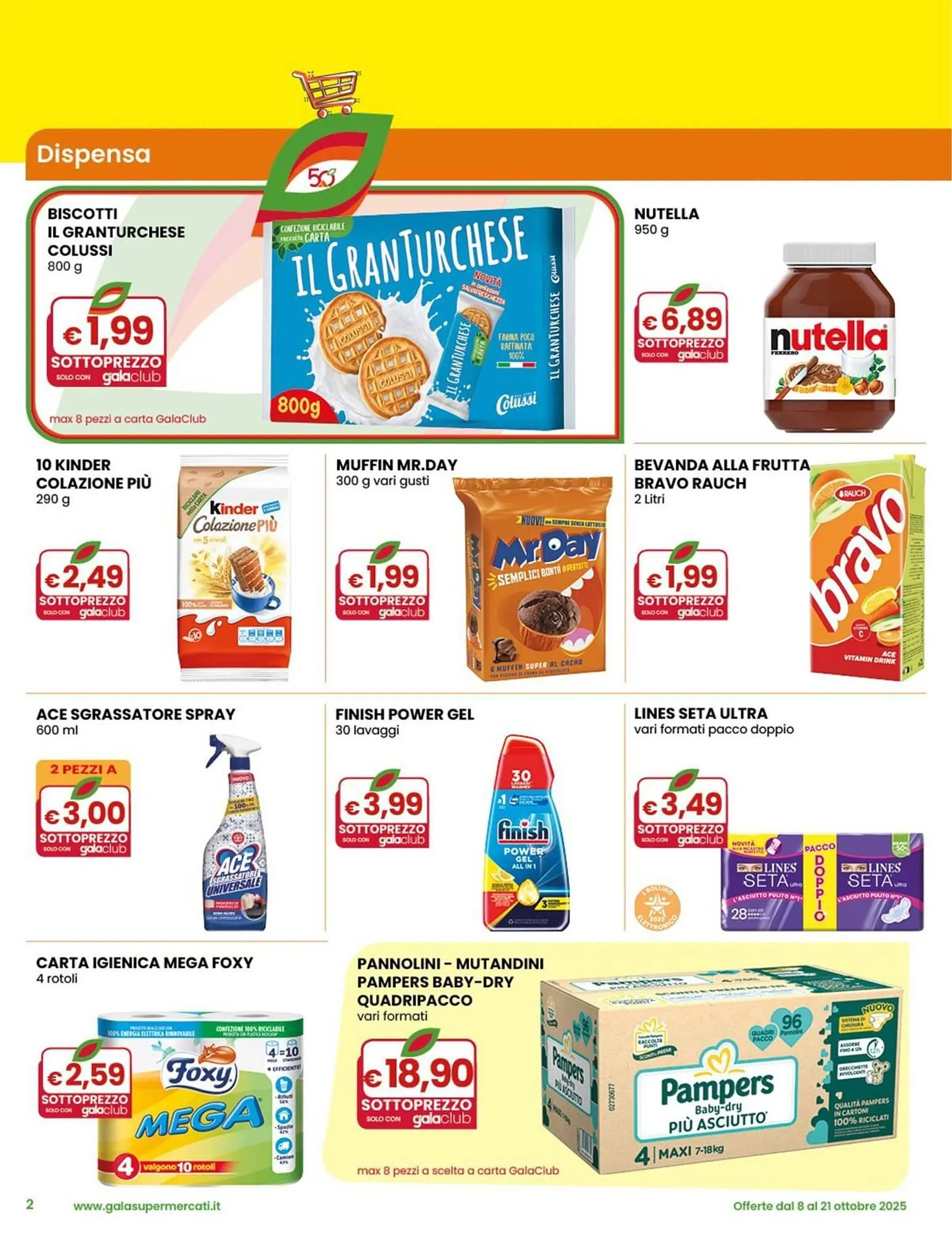Volantino Gala Supermercati da 8 ottobre a 21 ottobre di 2025 - Pagina del volantino 2