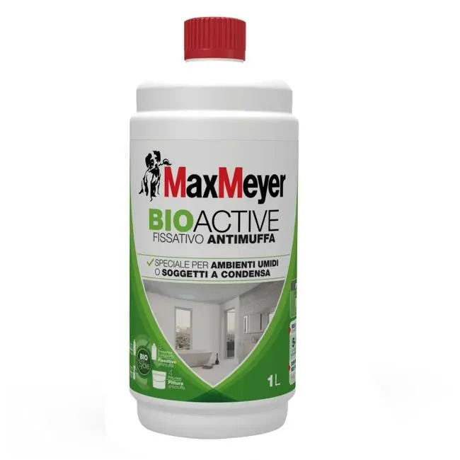 Fissativo per pittura MAXMEYER antimuffa bioactive base acqua, antimuffa 1 L