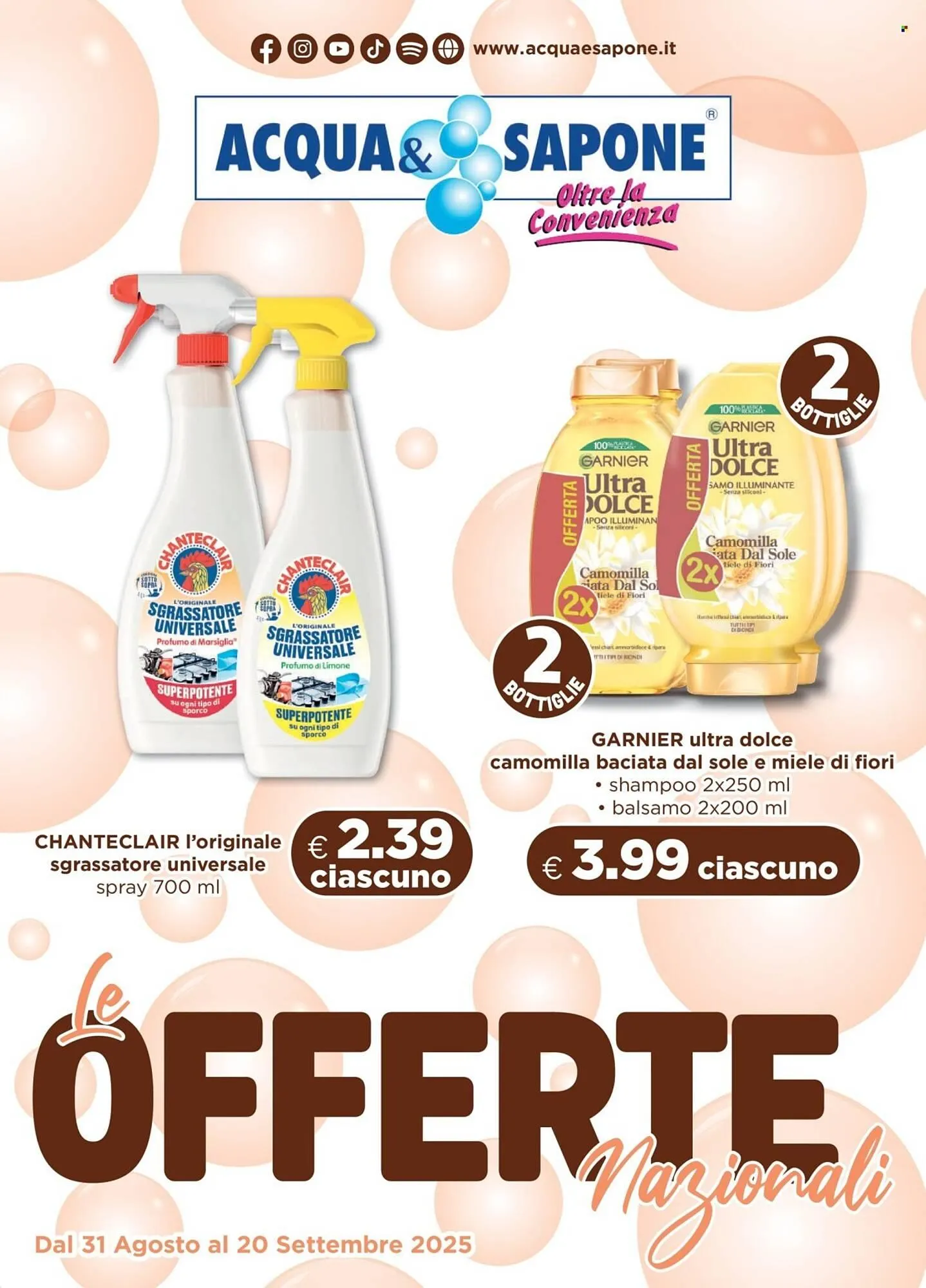 Volantino Acqua & Sapone da 31 agosto a 20 settembre di 2025 - Pagina del volantino 1