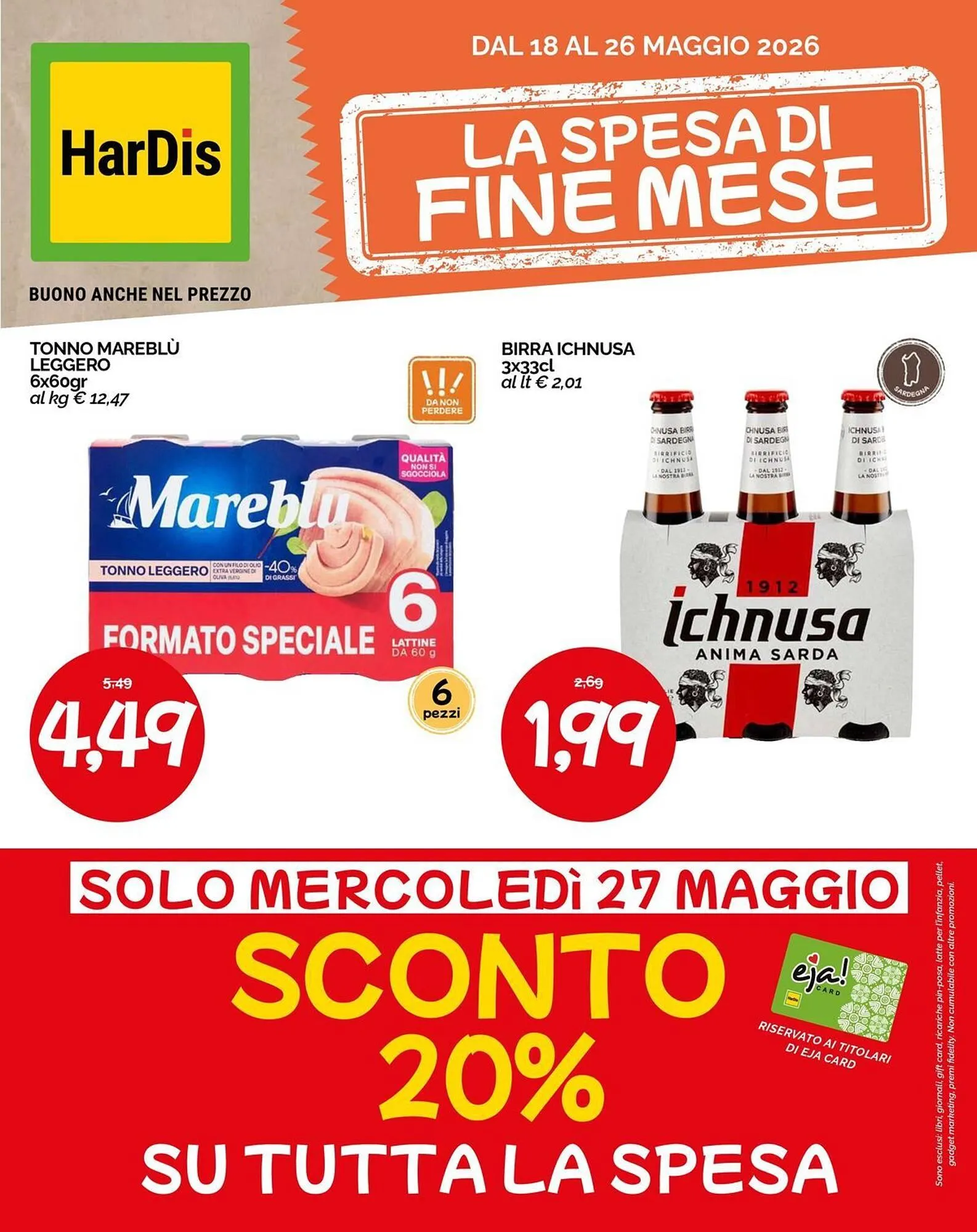 Volantino Hardis da 18 maggio a 26 maggio di 2026 - Pagina del volantino 1